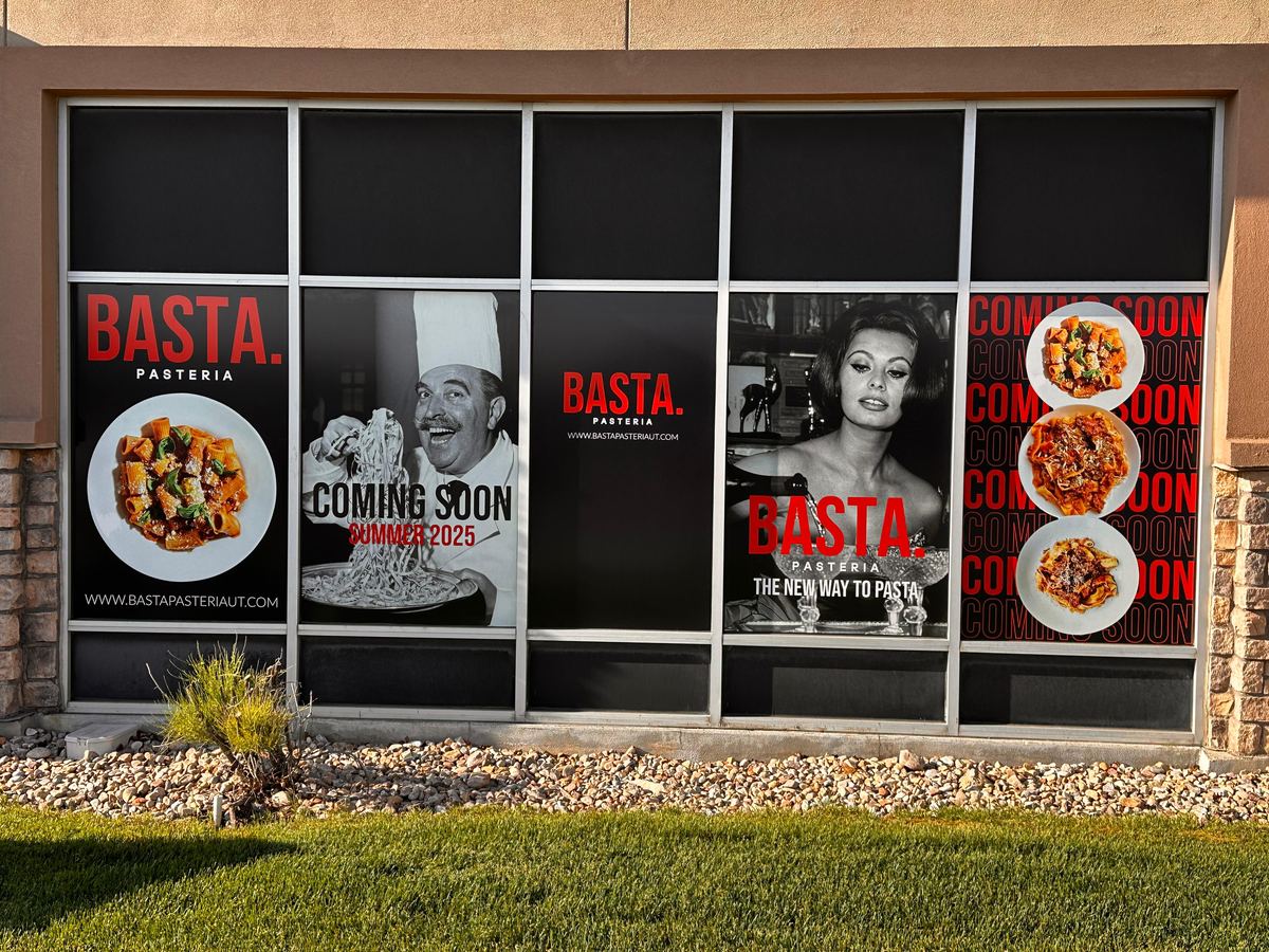 Window Graphics — Basta Pasteria
